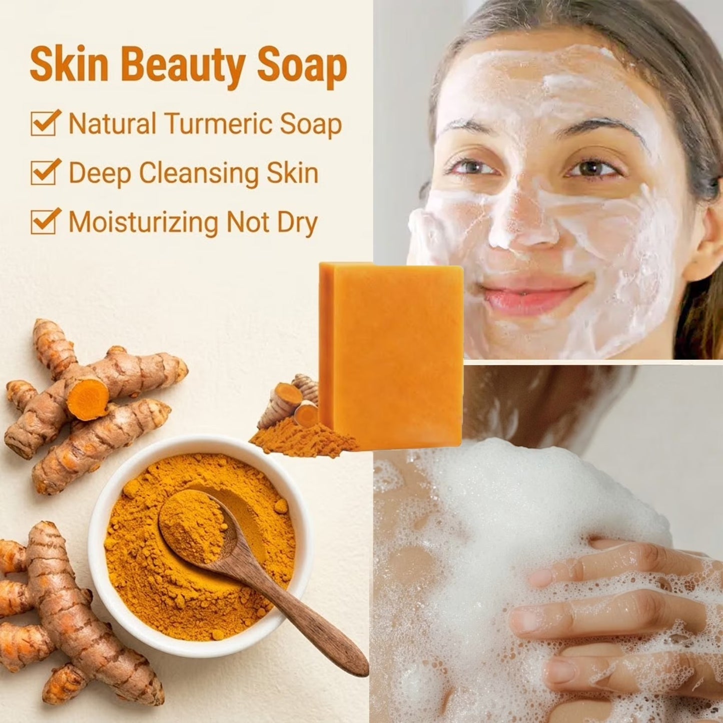 Organic Turmeric Natural Face Wash Soap