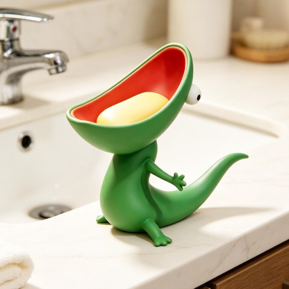 Cute Lizard Soap Holder Storage Shelf