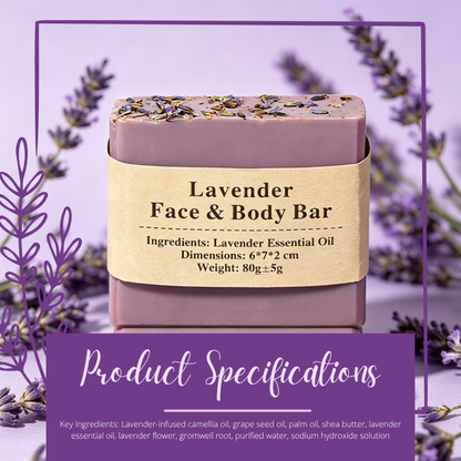 Lavender Face & Body Bar