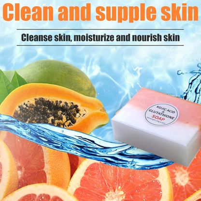 Glutathione Soap 2Pcs Skin Whitening Rich Foaming 140g Kojic Soap Natural Organic Multi-usage for Face Back Legs Body