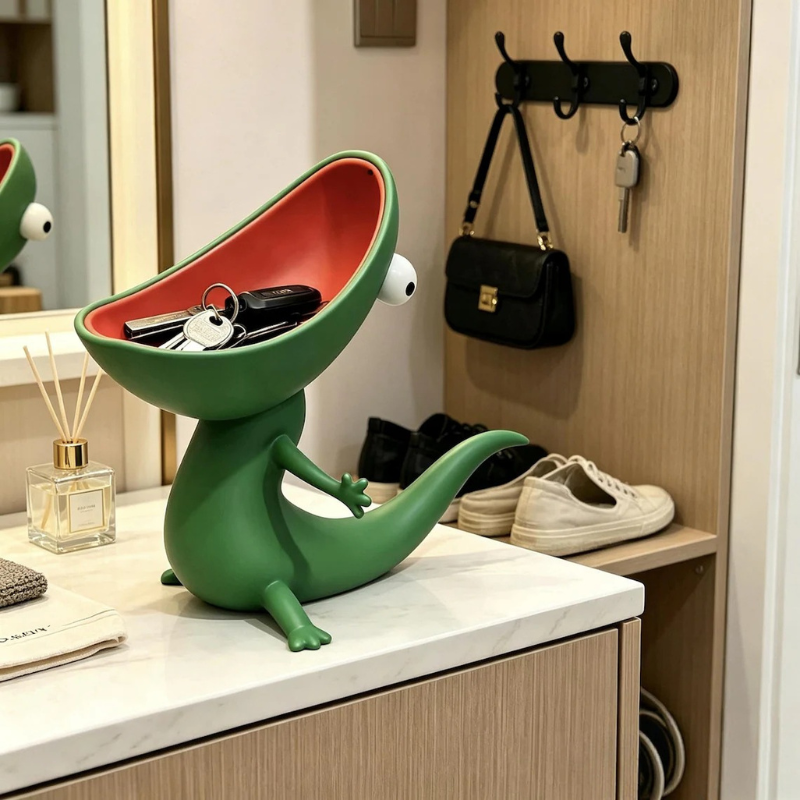 Cute Lizard Soap Holder Storage Shelf