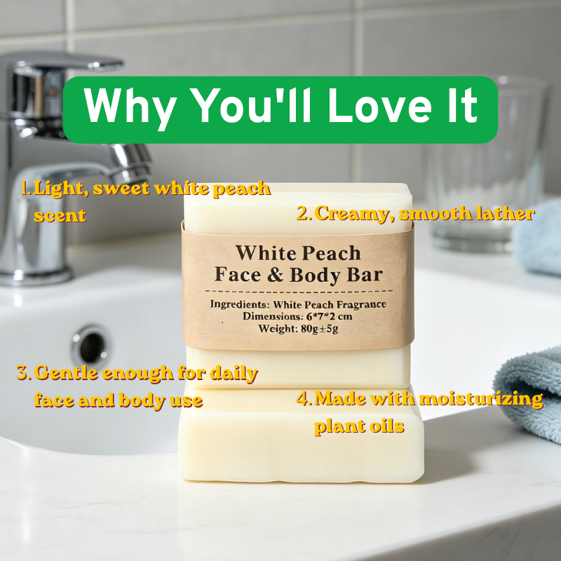 White Peach Face & Body Bar