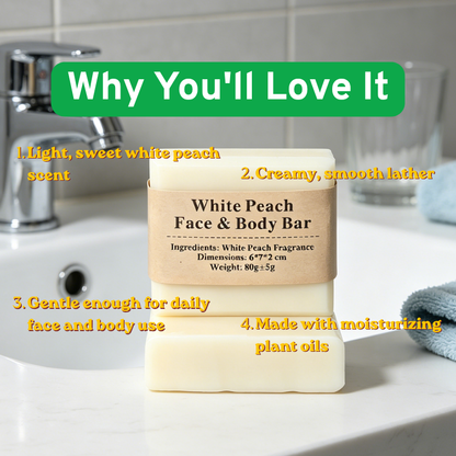 White Peach Face & Body Bar
