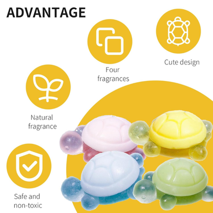 4Pcs Kids Soap, Little Turtle Shape Essential Oil Soap, Natural Ingredients Fragrance Cleansing Bath Cute Little Turtle Soaps for Washing Hands, Face ..