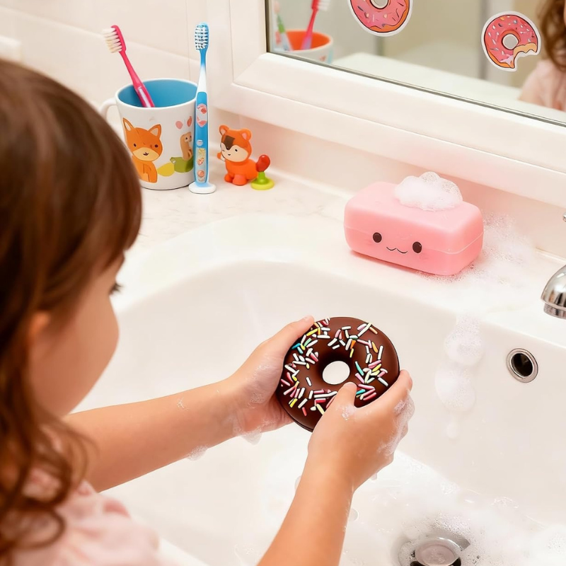 Donut Shape Scented Botanical Bath Soap Bar