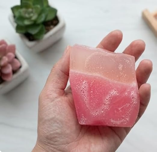 Artisan Rose Quartz Gemstone Soap