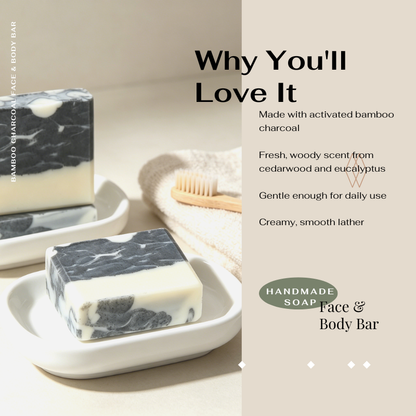 Bamboo Charcoal Face & Body Bar