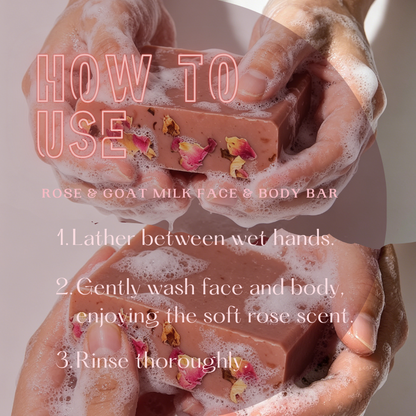 Rose & Goat Milk Face & Body Bar