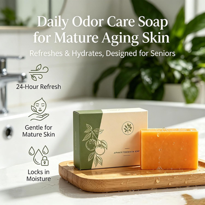 Persimmon Soap, Persimmon Soap, Natural Deodorizing Body Bar, Purifying Body Wash with Natural Persimmon(1PC, 3.53 Ounce)