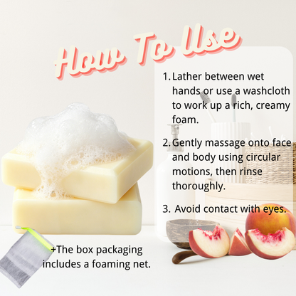 White Peach Face & Body Bar