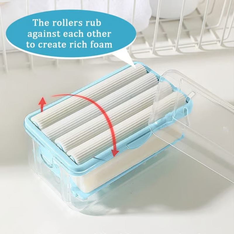 Multifunctional Soap Saver Box with Built-in Foamer & Drainage