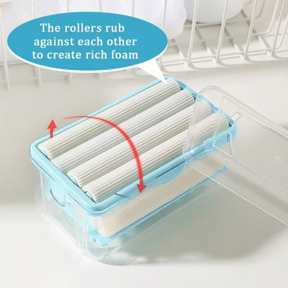 Multifunctional Soap Saver Box with Built-in Foamer & Drainage