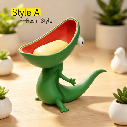 Cute Lizard Soap Holder Storage Shelf