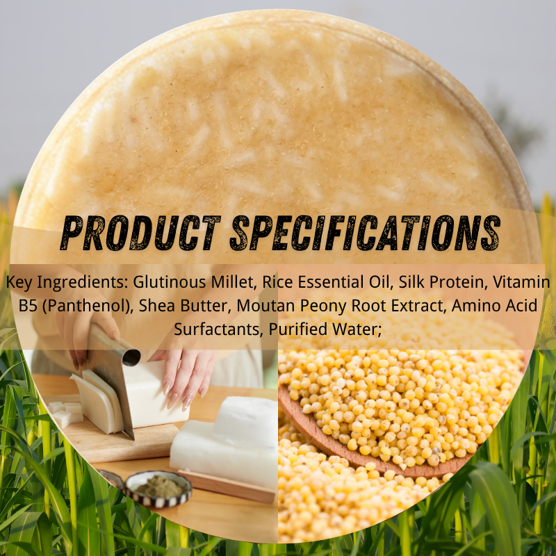 Yellow Millet Solid Shampoo Bar
