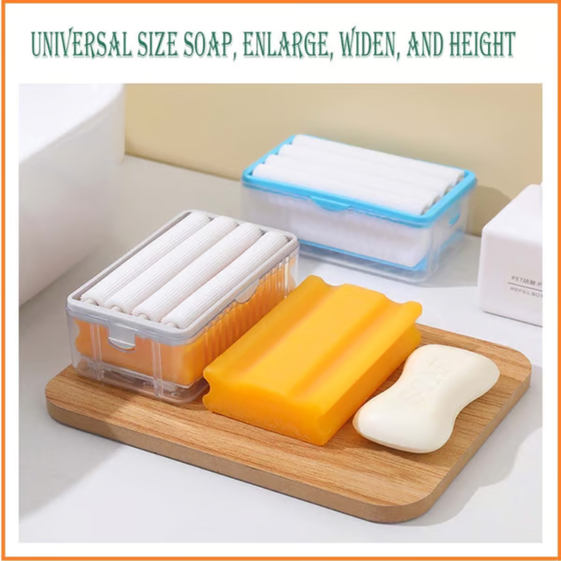 Multifunctional Soap Saver Box with Built-in Foamer & Drainage