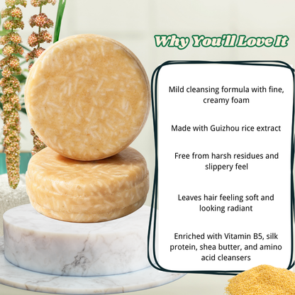 Yellow Millet Solid Shampoo Bar