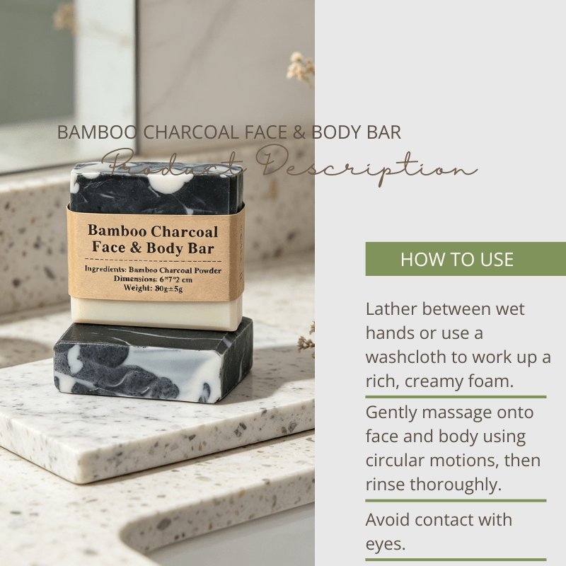 Bamboo Charcoal Face & Body Bar - Elsvart