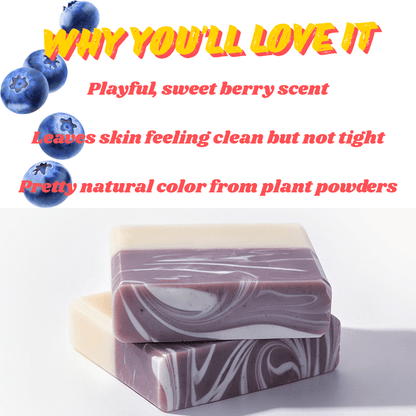 Blueberry Face & Body Bar - Elsvart