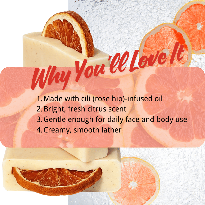 Cili Pear & Grapefruit Face & Body Bar - Elsvart