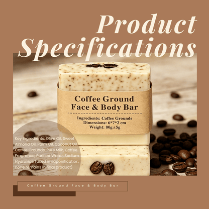 Coffee Ground Face & Body Bar - Elsvart