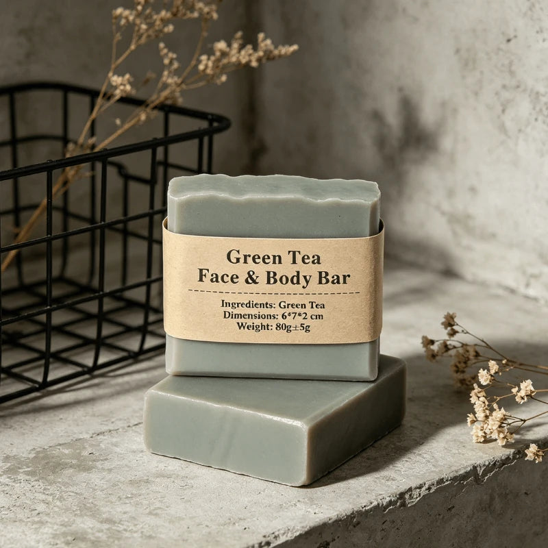 Green Tea Face & Body Bar - Elsvart