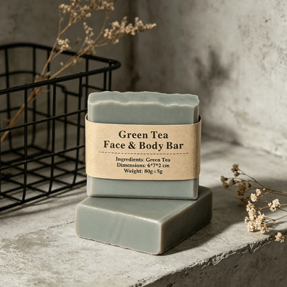 Green Tea Face & Body Bar - Elsvart