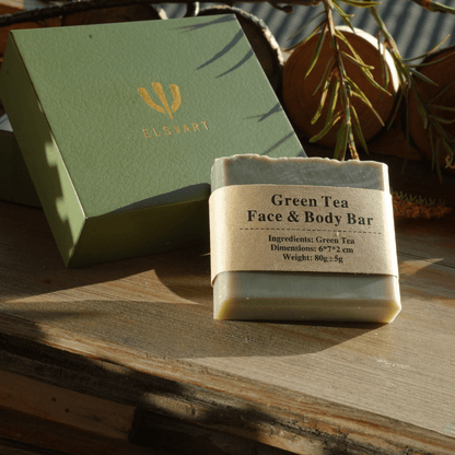 Green Tea Face & Body Bar - Elsvart