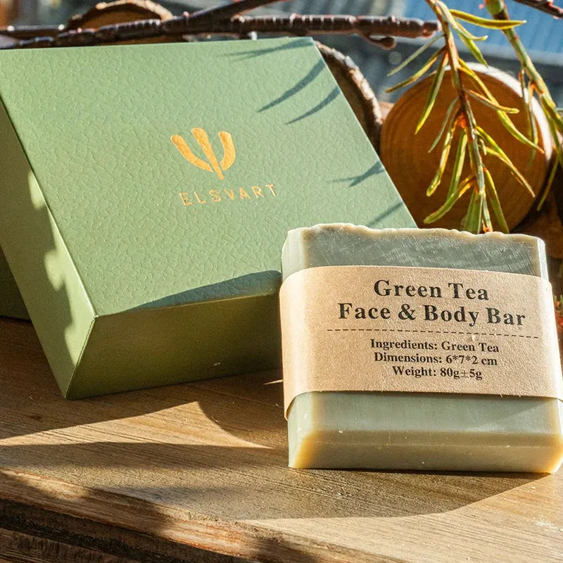 Green Tea Face & Body Bar - Elsvart