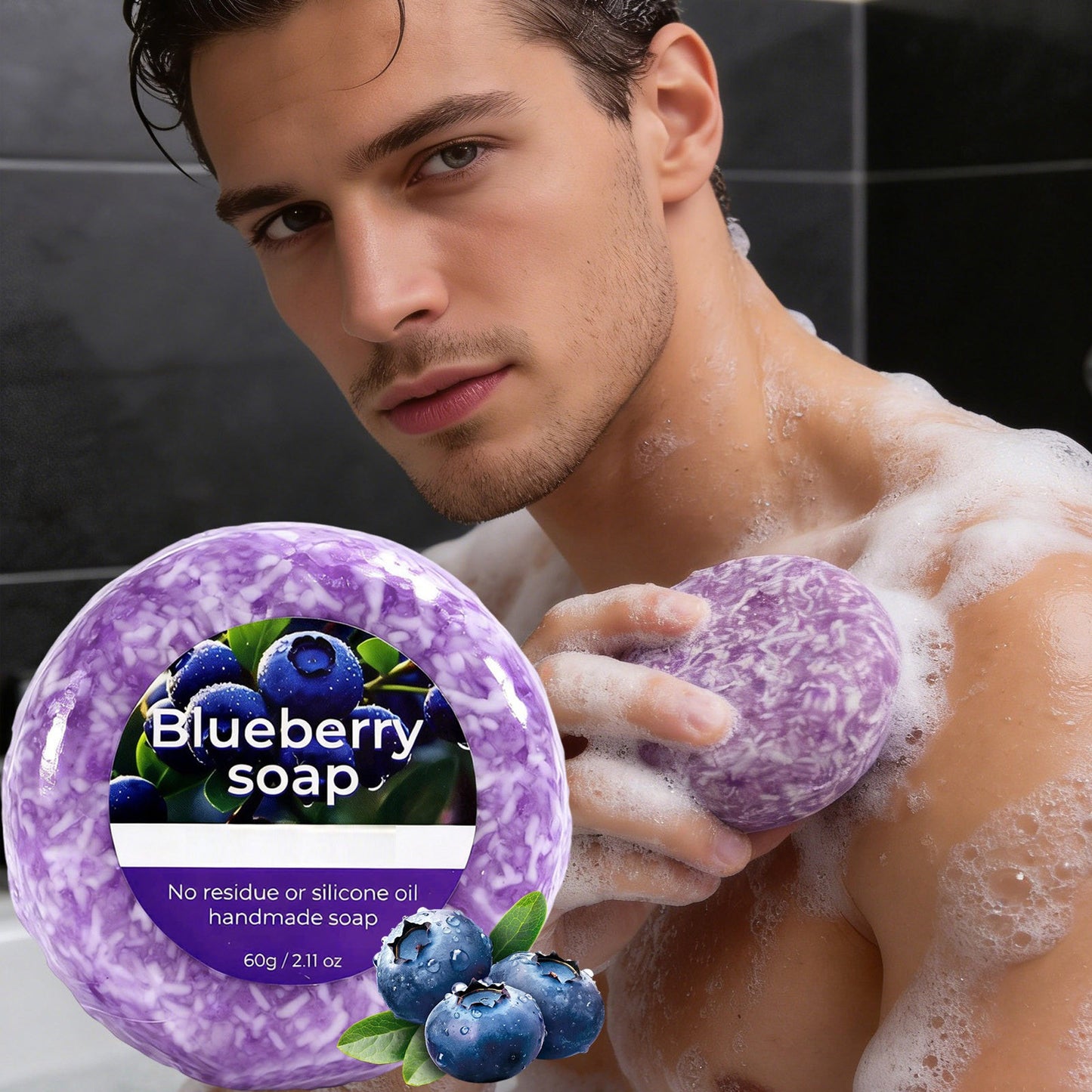 Blueberry Soap Bar for Face & Body