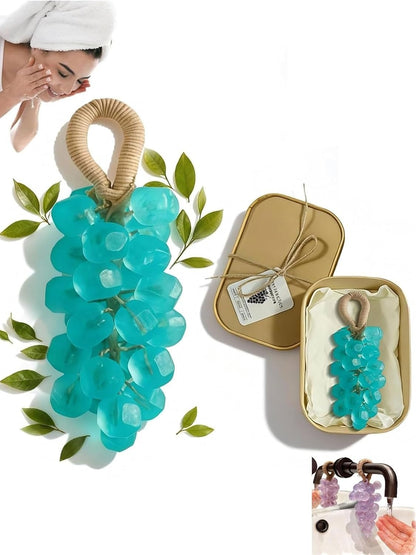 Hanging Grape Soap on a Rope Natural Grape Cluster Soap