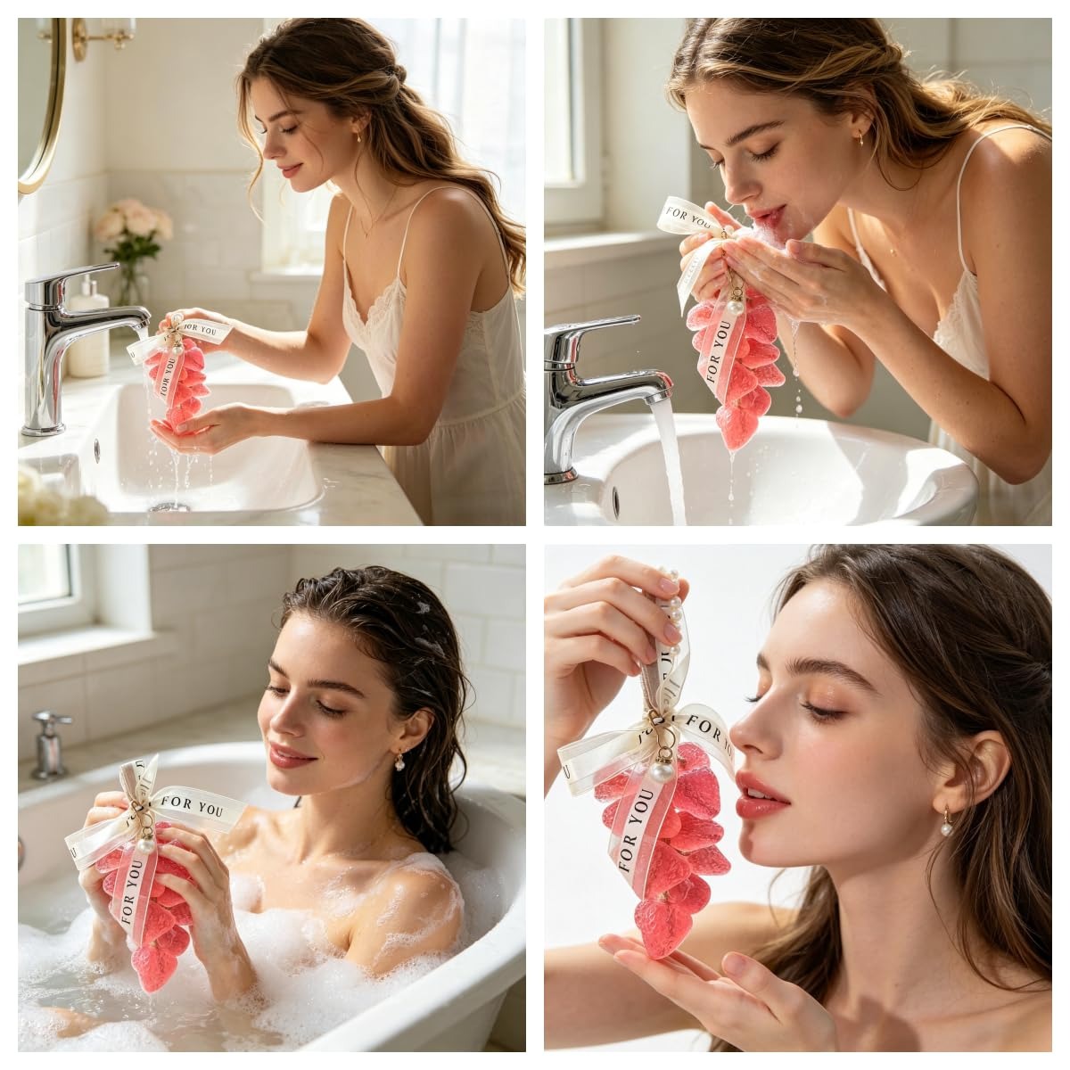 Strawberry Soap&Grape Handmade Juicy Suds FruitSoap on a Rope