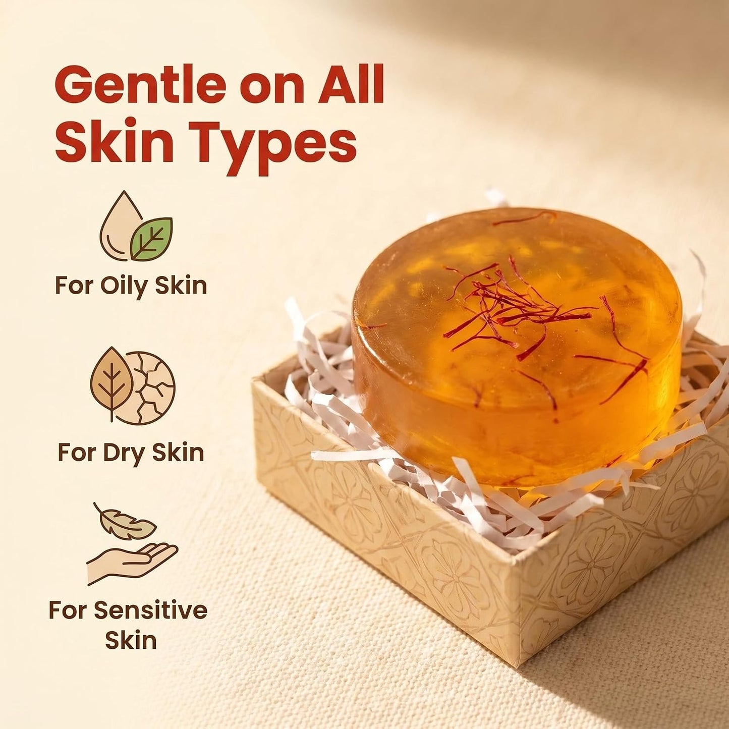 Natural Safflower Flower Extract Cleansing Bar