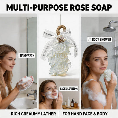 Rose Soap on Rope Cute Shaped Handwashing Grapes Soap Bar