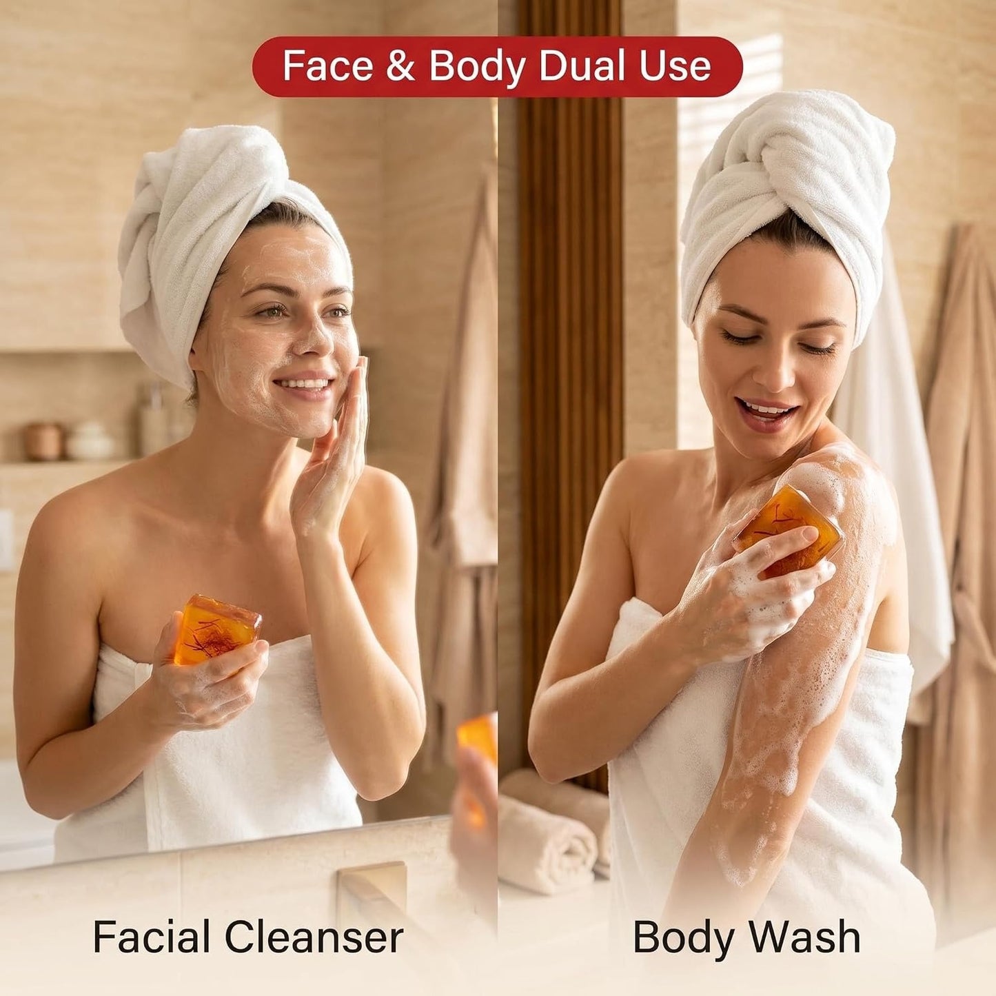 Natural Safflower Flower Extract Cleansing Bar