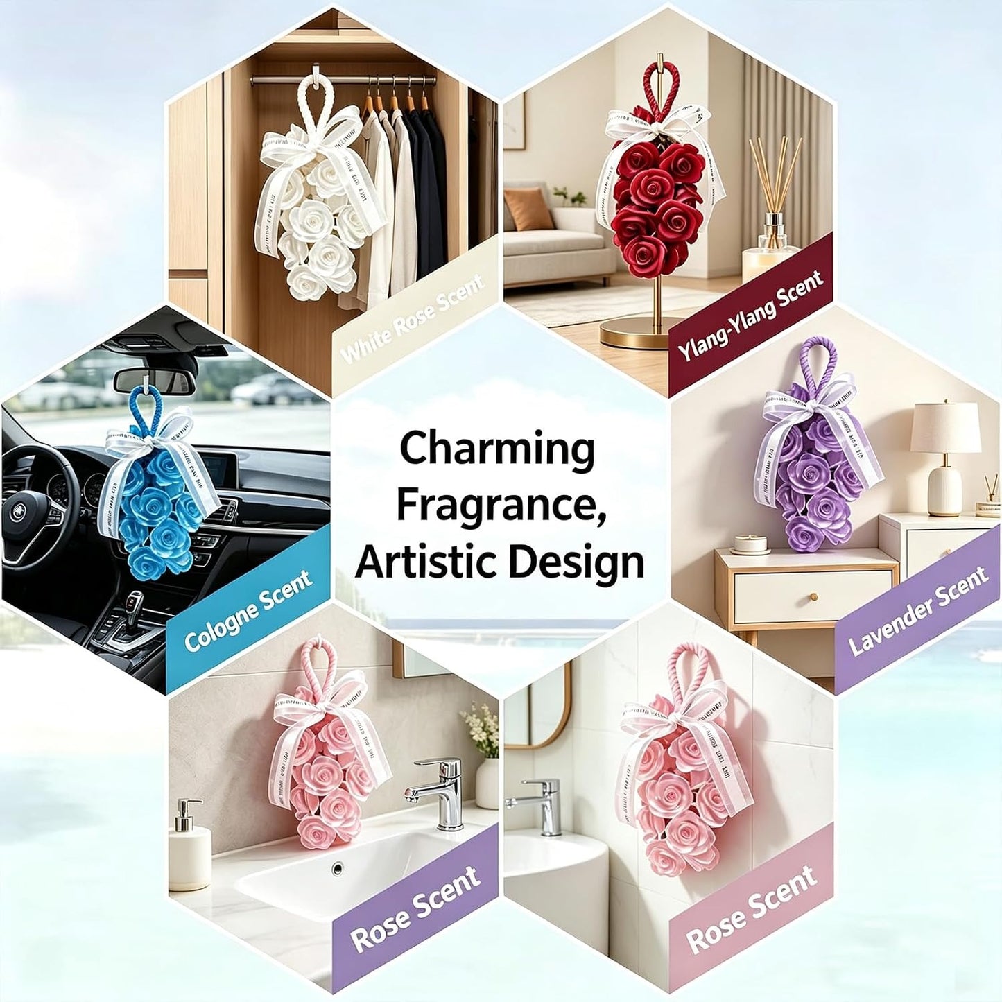 Rose Soap on Rope Cute Shaped Handwashing Grapes Soap Bar