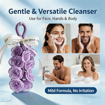 Rose Soap on Rope Cute Shaped Handwashing Grapes Soap Bar