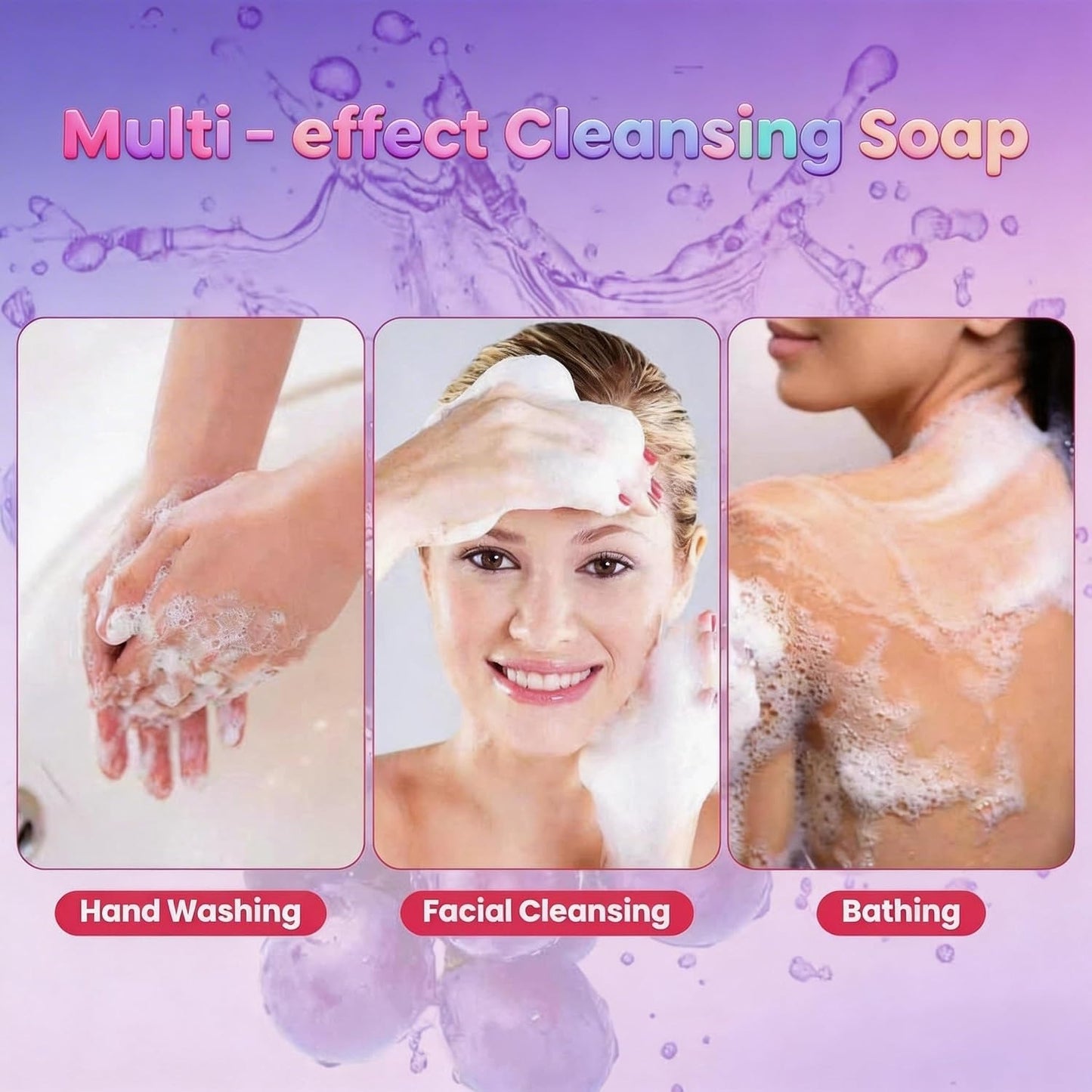 Rose Soap on Rope Cute Shaped Handwashing Grapes Soap Bar