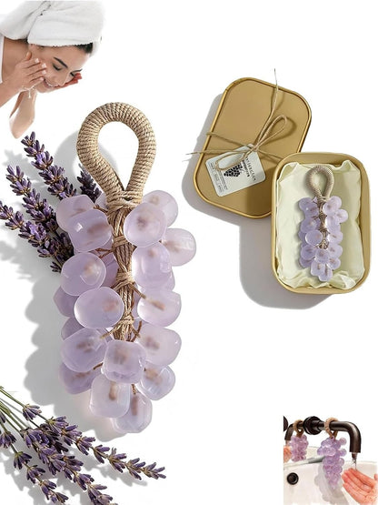 Hanging Grape Soap on a Rope Natural Grape Cluster Soap