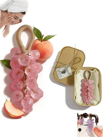 Hanging Grape Soap on a Rope Natural Grape Cluster Soap