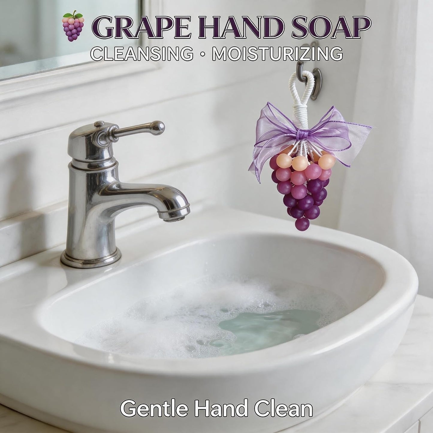 Novelty Hanging Grape Soap Shaped Handwashing