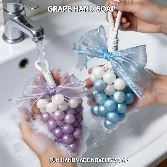 Novelty Hanging Grape Soap Shaped Handwashing