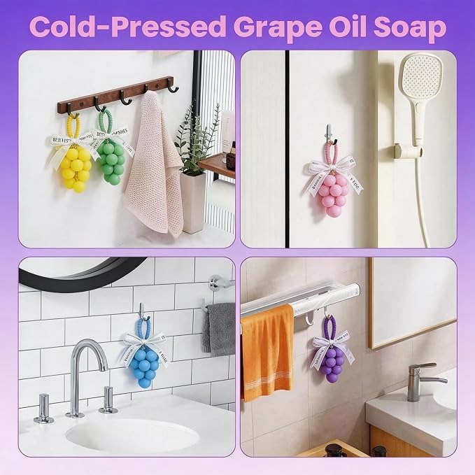 Novelty Hanging Grape Soap Shaped Handwashing