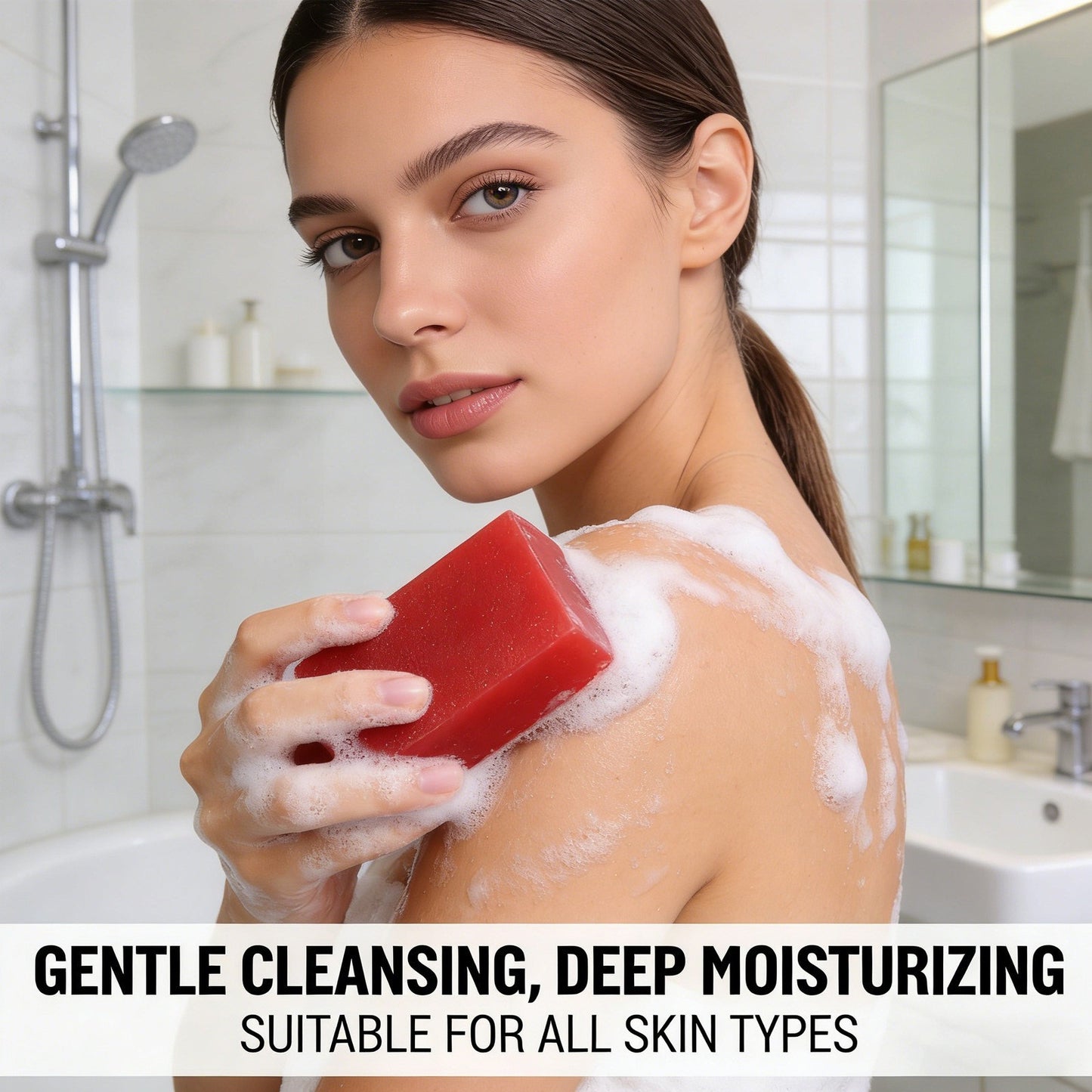Natural Cherry Cleansing Soap for Face and Body