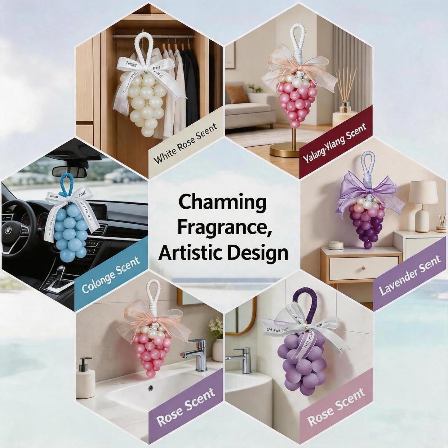 Novelty Hanging Grape Soap Shaped Handwashing