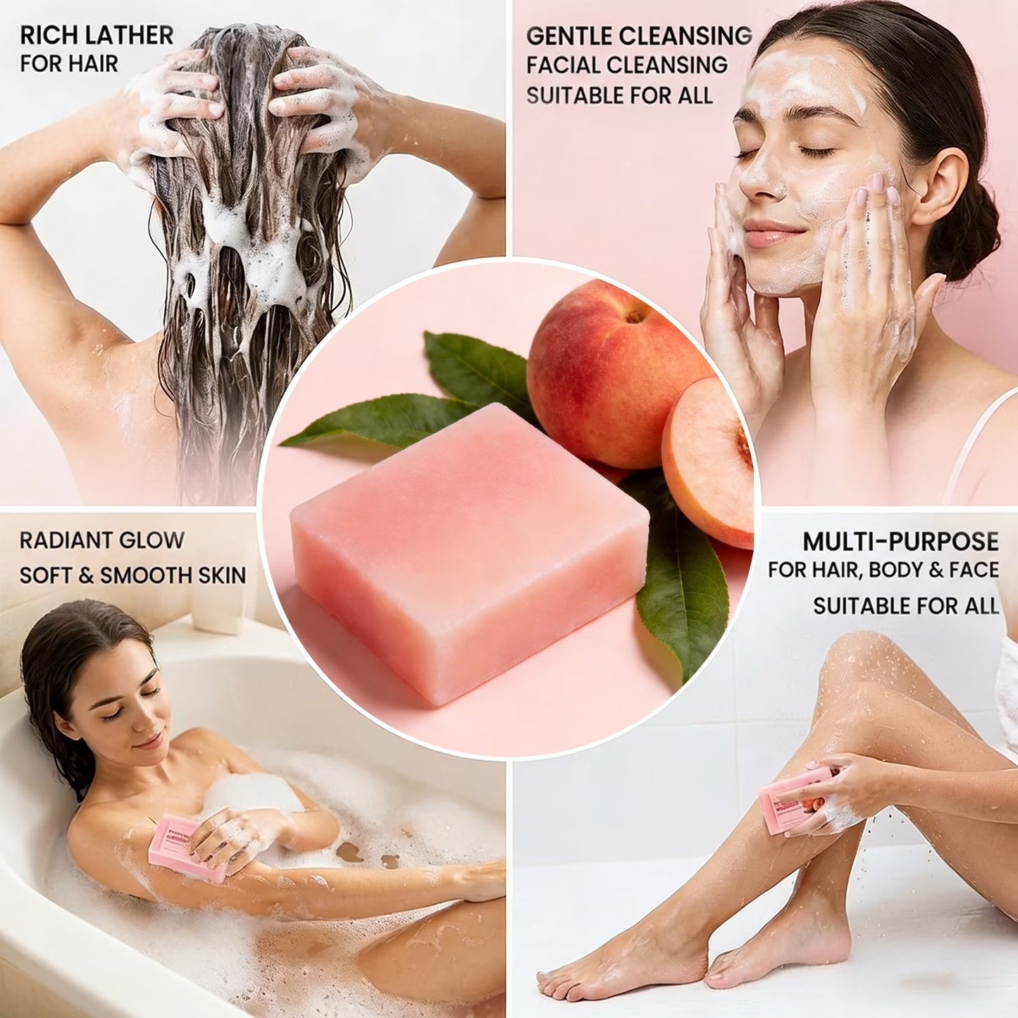 Peach Face & Body Cleansing Soap
