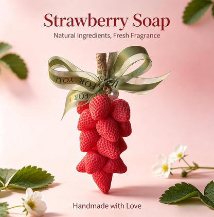 Strawberry Soap&Grape Handmade Juicy Suds FruitSoap on a Rope