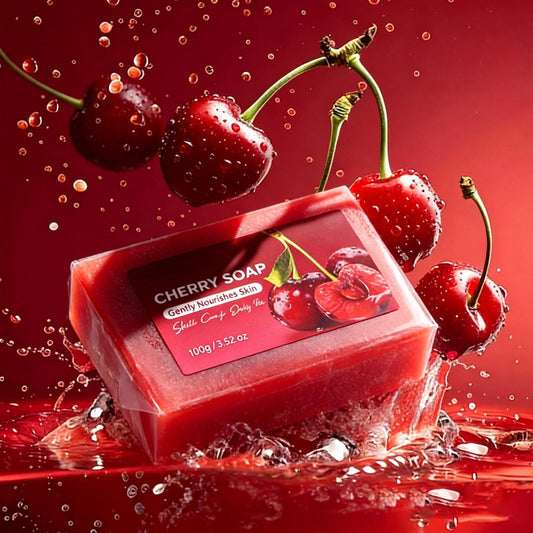 Natural Cherry Cleansing Soap for Face and Body