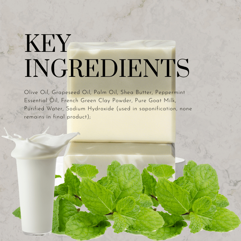 Peppermint & Goat Milk Face & Body Bar - Elsvart