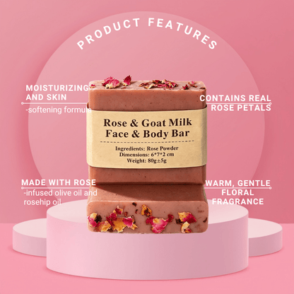 Rose & Goat Milk Face & Body Bar - Elsvart