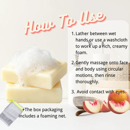 White Peach Face & Body Bar - Elsvart